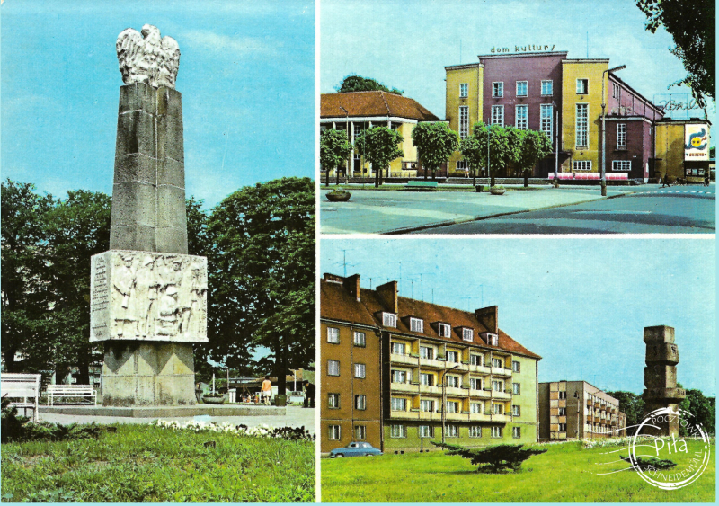 Piła - Pomnik Tysiąclecia Państwa Polskiego - Dom kultury - Plac PPR