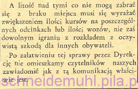 Autobus na gapę, w: Piła Mówi, 24 listopada 1946 roku, rok 1, nr 12 (13), str. 5
