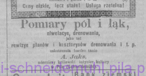 Pomiary łąk i pól, w: Goniec Wielkopolski, 6 września 1895r, nr 204, rok XIX, str. 4